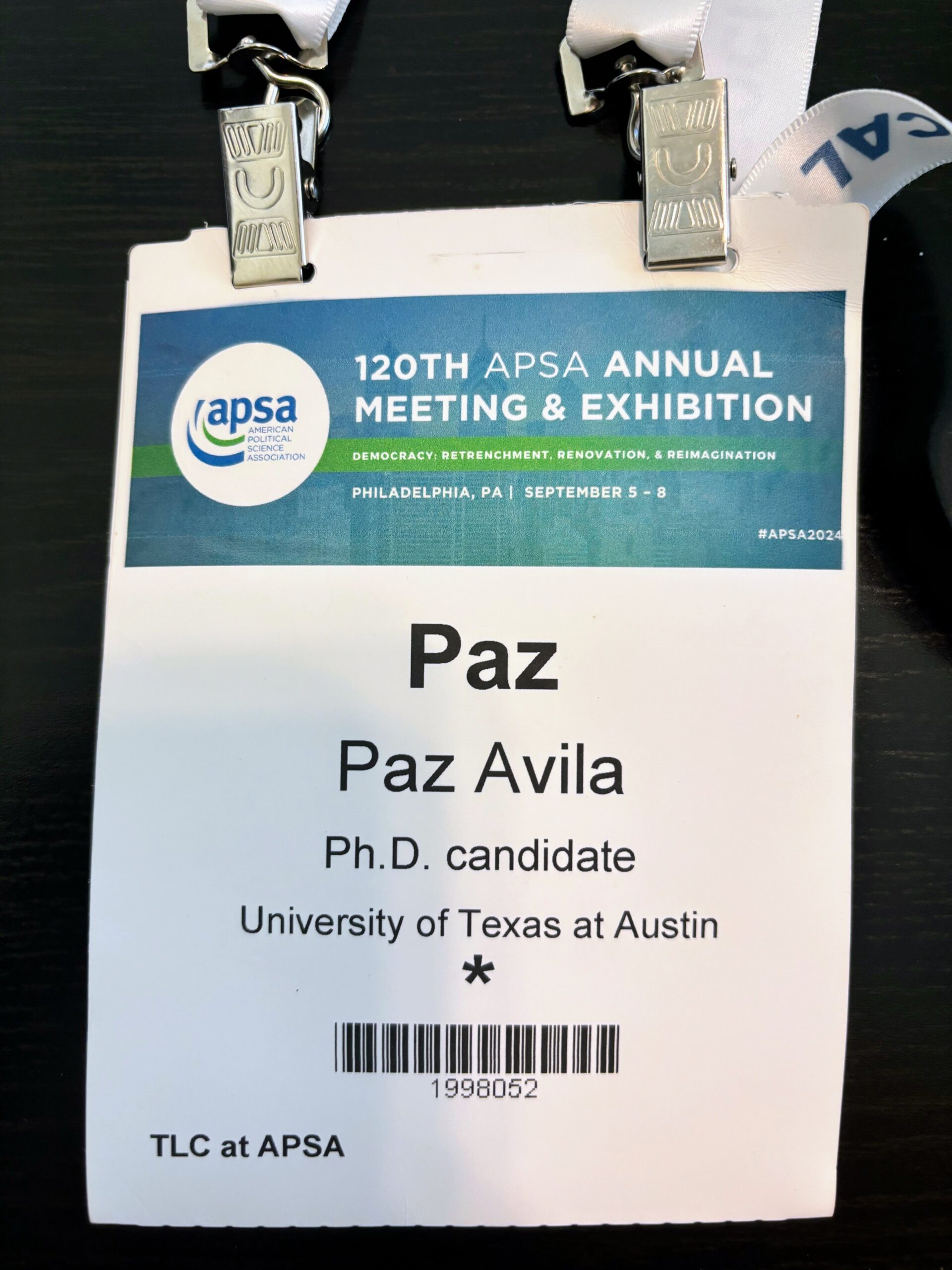 Presenting on Constitutional Legitimacy at #APSA2024:
